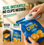 Premium Mini Portable Sealing Machine with Built-in Cutter & Magnetic Back