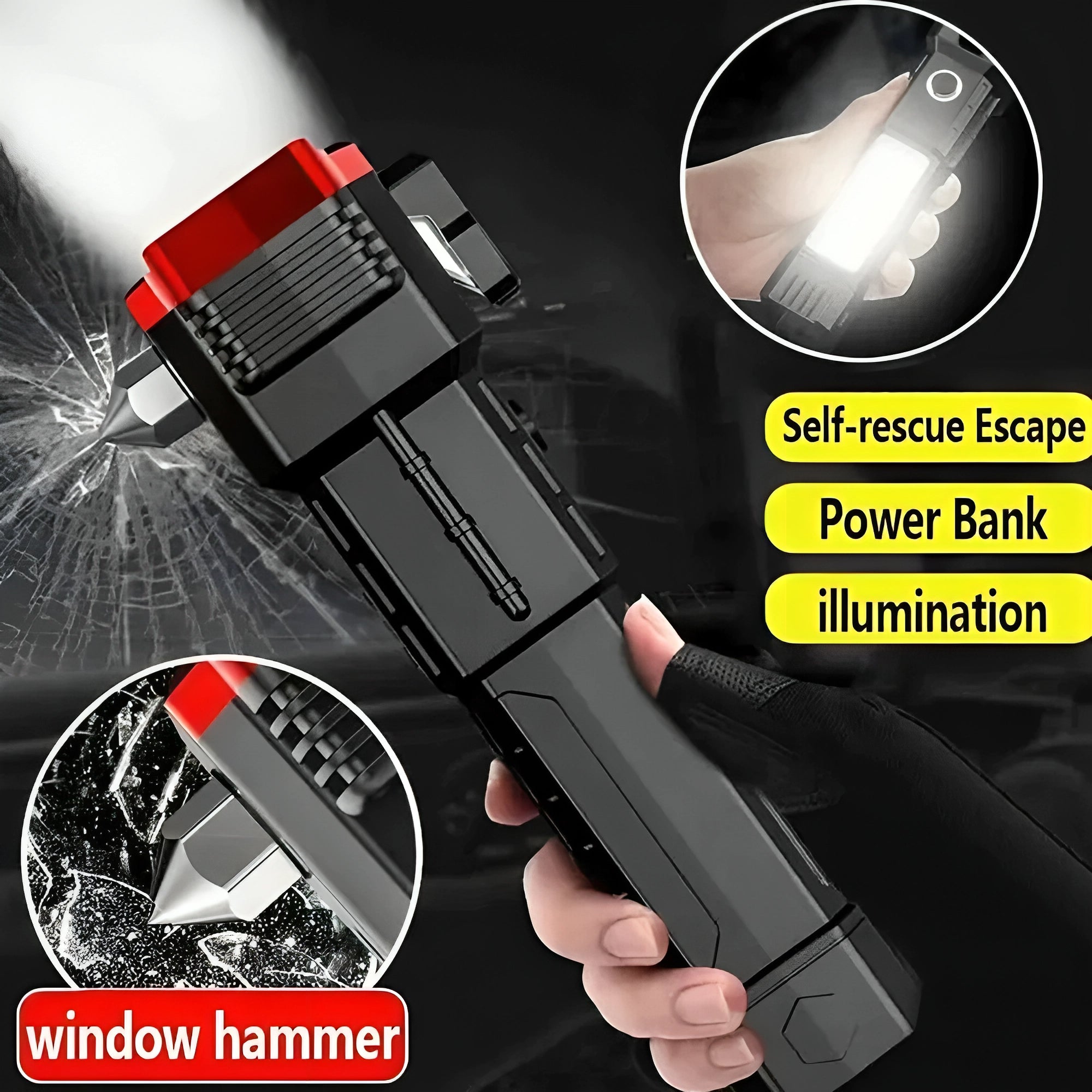 Ultimate 6-in-1 Multifunctional Torch with Long Range & Rechargeable Battery