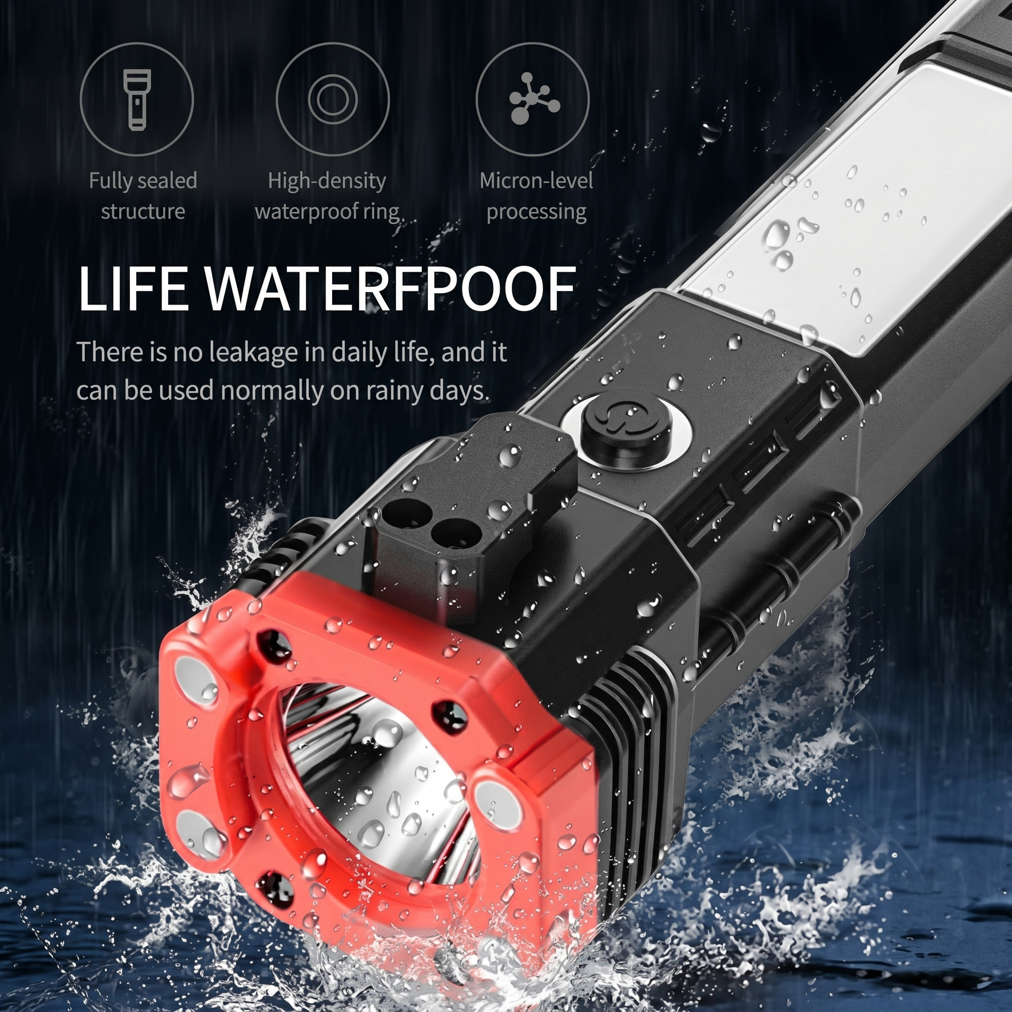 Ultimate 6-in-1 Multifunctional Torch with Long Range & Rechargeable Battery
