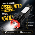 Ultimate 6-in-1 Multifunctional Torch with Long Range & Rechargeable Battery