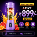 Smart Portable Mini Juicer Blender with USB Rechargeable Battery & High-Performance Motor