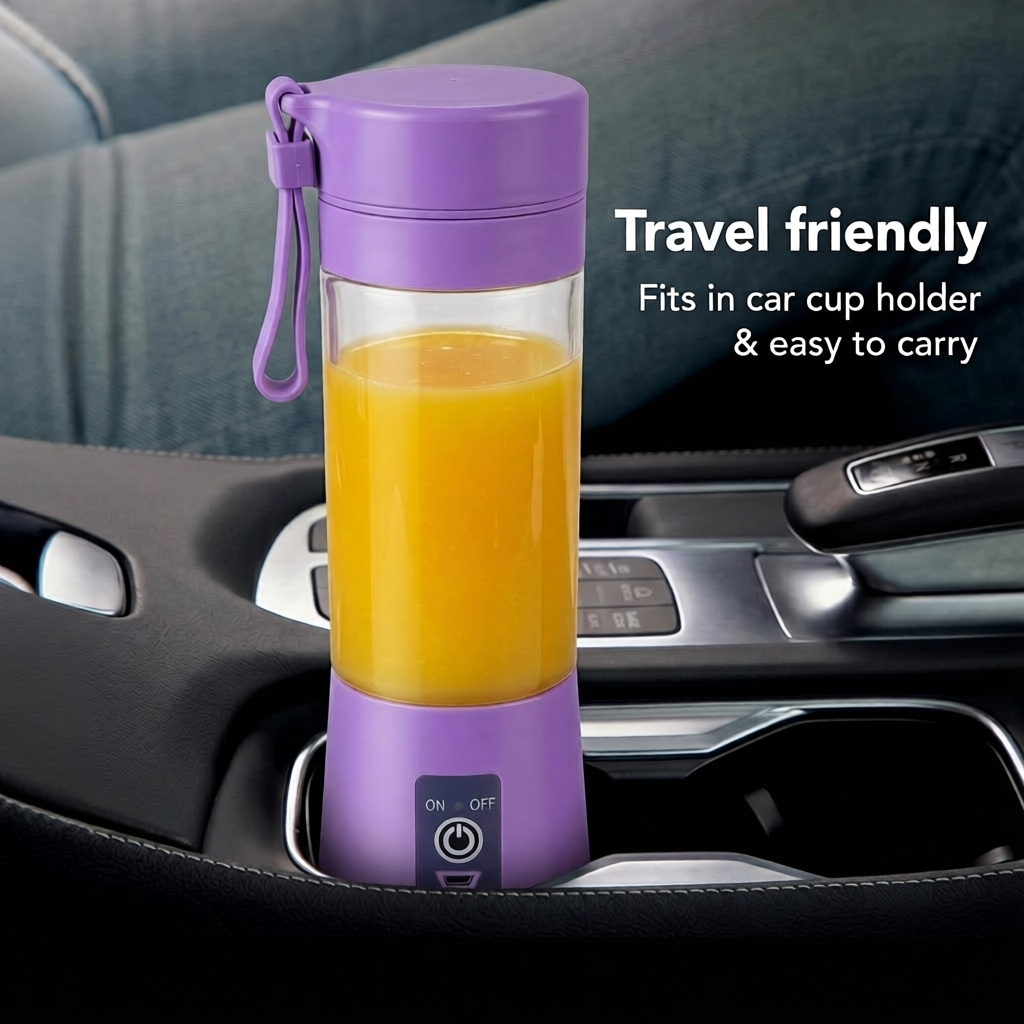 Smart Portable Mini Juicer Blender with USB Rechargeable Battery & High-Performance Motor