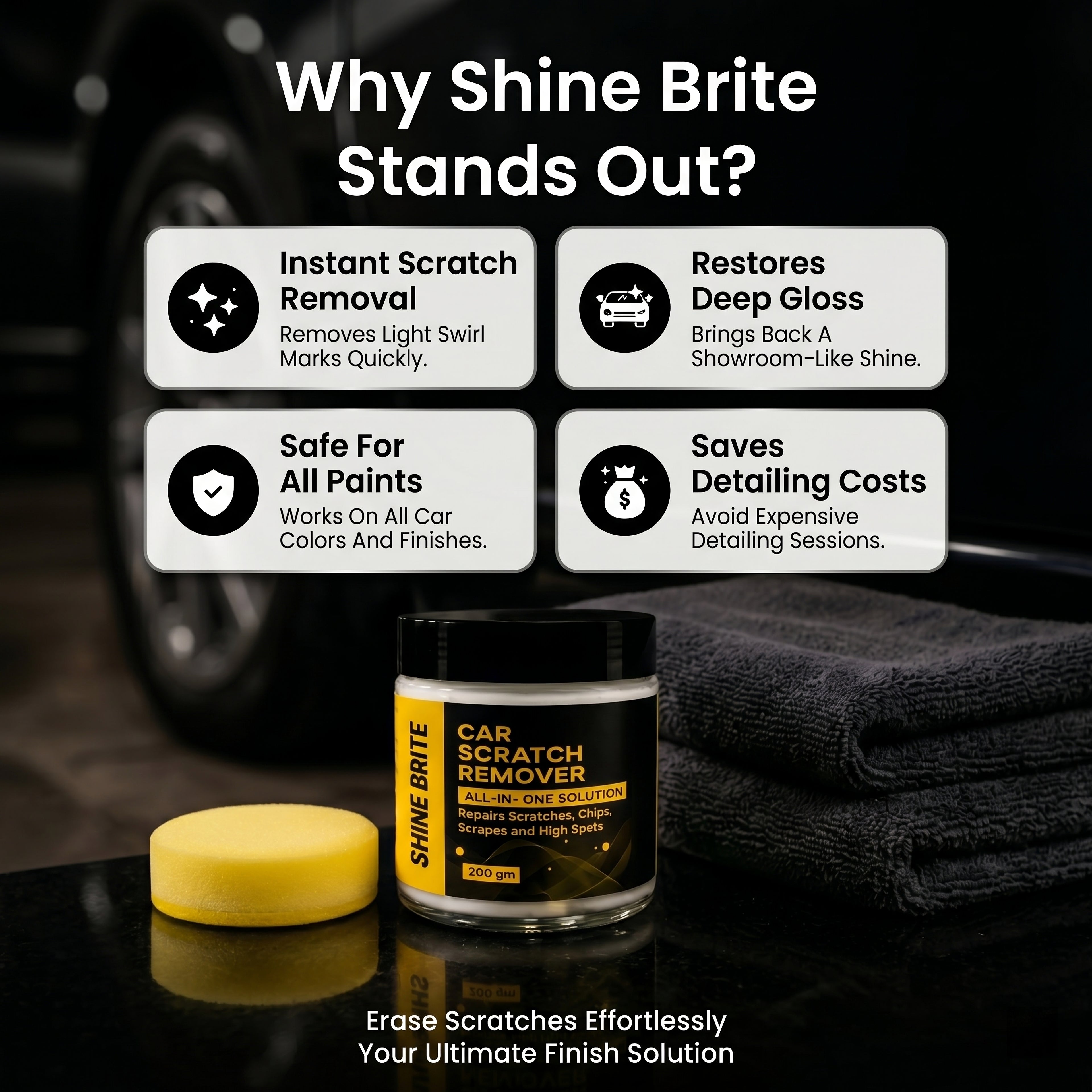 Premium Car Scratch Removal Cream with Deep Restoration & Long-Lasting Shine